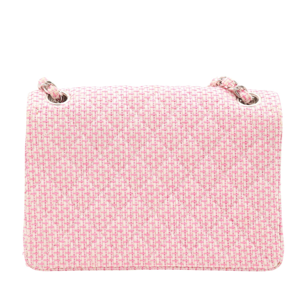 Matelasse Single Flap Double Chain Bag Shoulder Bag Pink