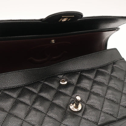 Matelasse Double Flap Chain Shoulder Bag Black