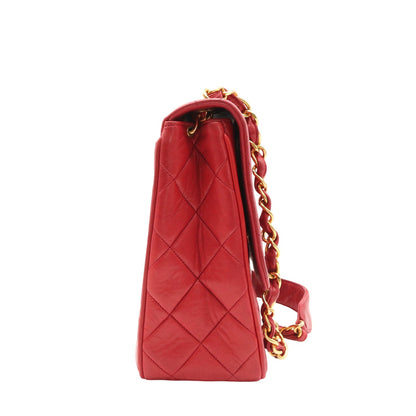 Matelasse Deka Chain Shoulder Shoulder Bag Red