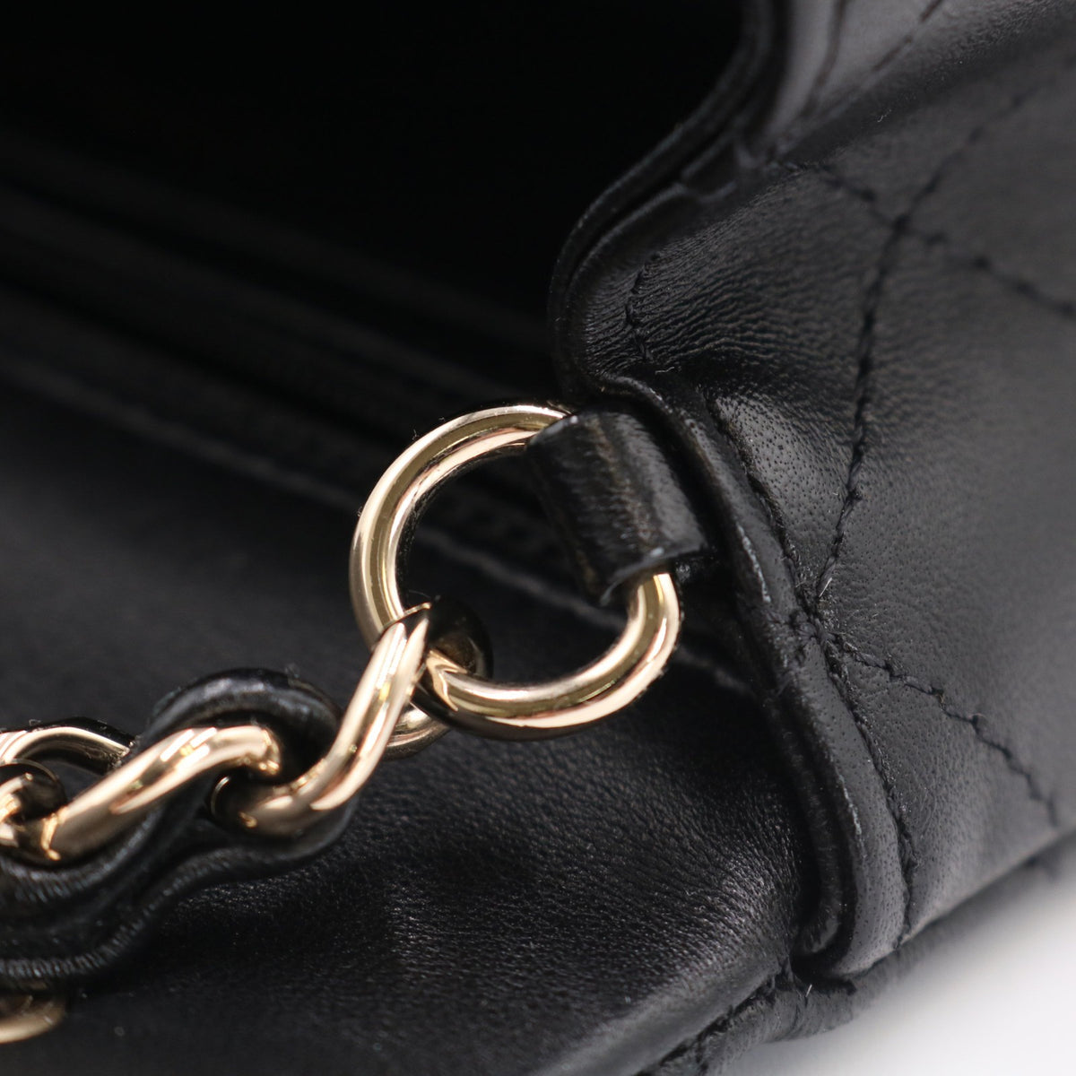 Mini Matelasse Chain Shoulder Bag Black