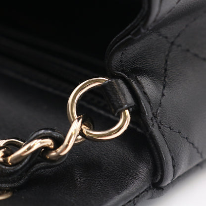 Mini Matelasse Chain Shoulder Bag Black