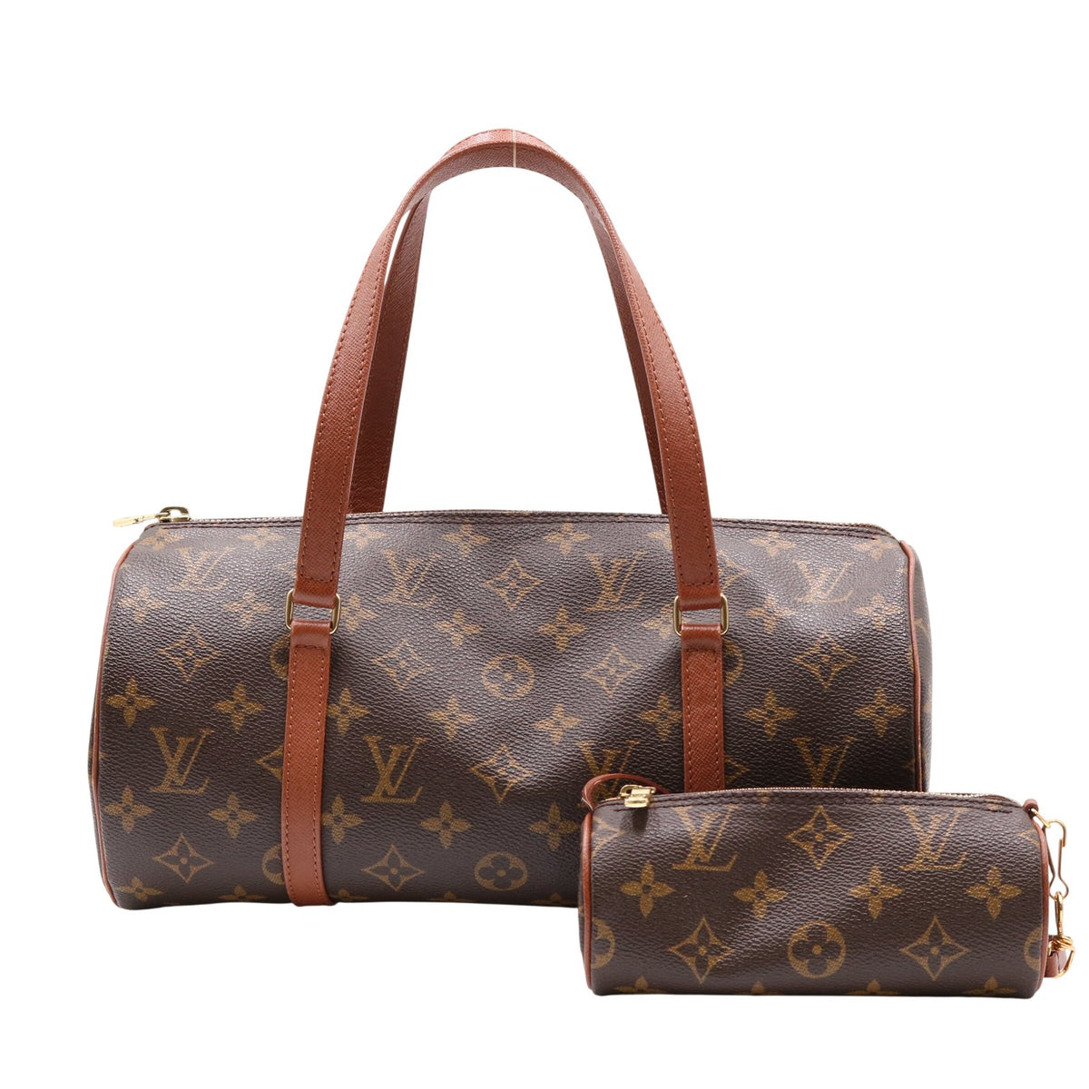 Monogram Papillon 30 (Old Model) M51365 Satchel/Top Handle Bag Brown