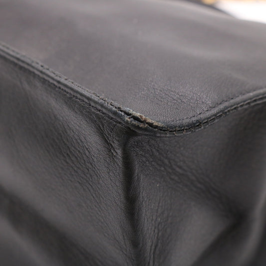 Coco Mark Chain Tote Bag Black