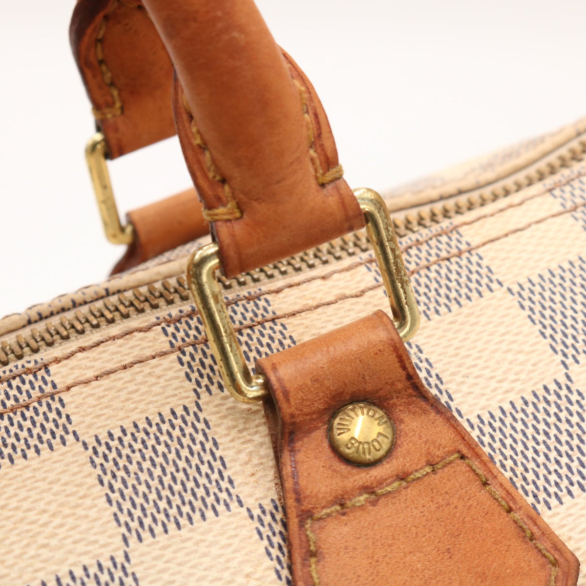 Damier Azur Speedy 30 N41370 Satchel/Top Handle Bag White