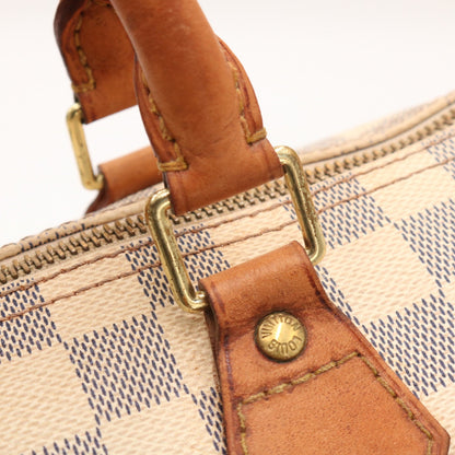 Damier Azur Speedy 30 N41370 Satchel/Top Handle Bag White