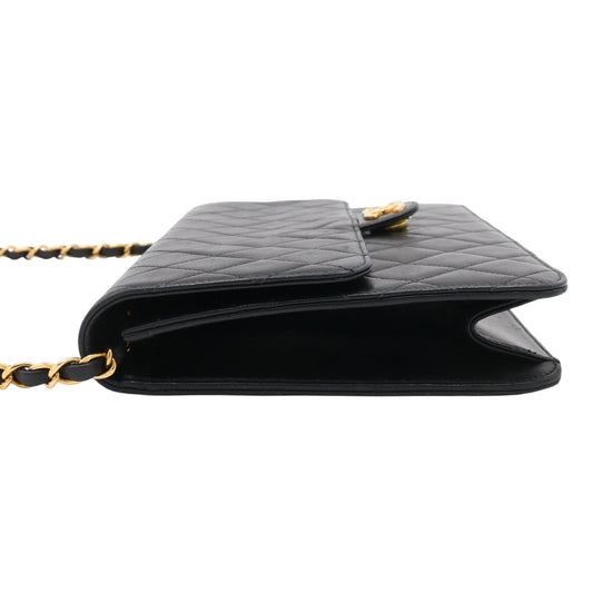 Matelasse Push Lock Chain Shoulder Bag Black