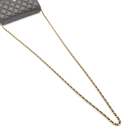 Matelasse Chain Shoulder Bag Black