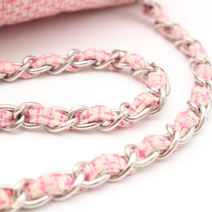 Matelasse Single Flap Double Chain Bag Shoulder Bag Pink