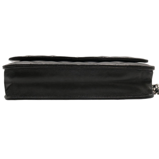 Matelasse Chain Wallet Shoulder Bag Black