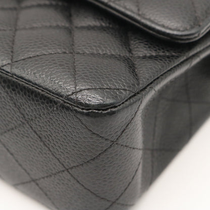 Matelasse Double Flap Chain Shoulder Bag Black