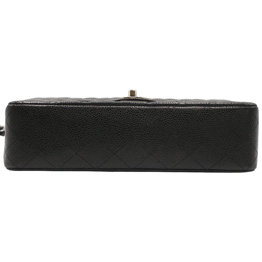 Matelasse Double Flap Chain Shoulder Bag Black