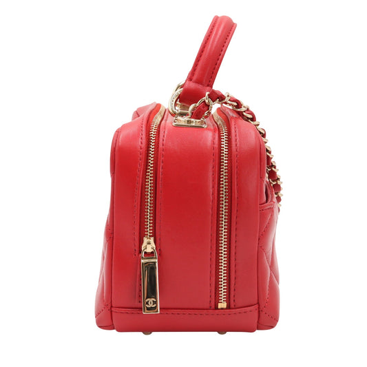 Trendy CC Chain Shoulder Shoulder Bag Red