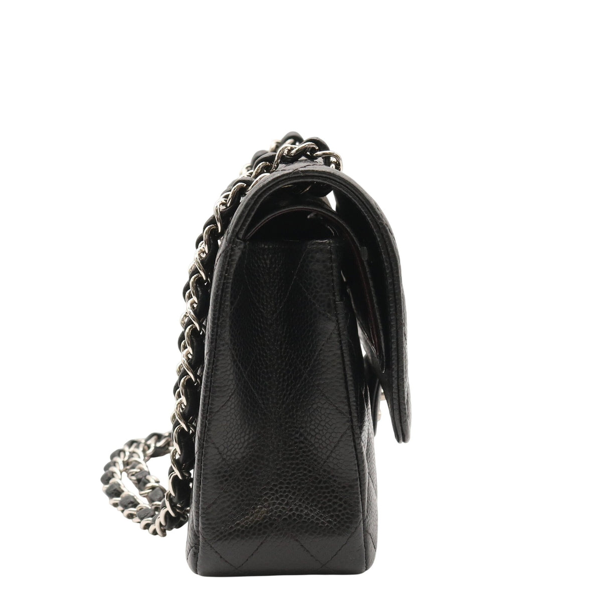 Matelasse Double Flap Chain Shoulder Bag Black