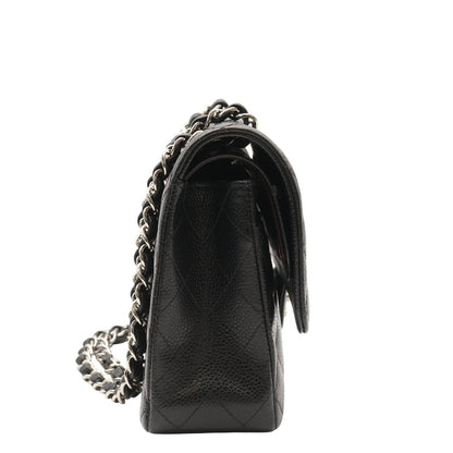 Matelasse Double Flap Chain Shoulder Bag Black