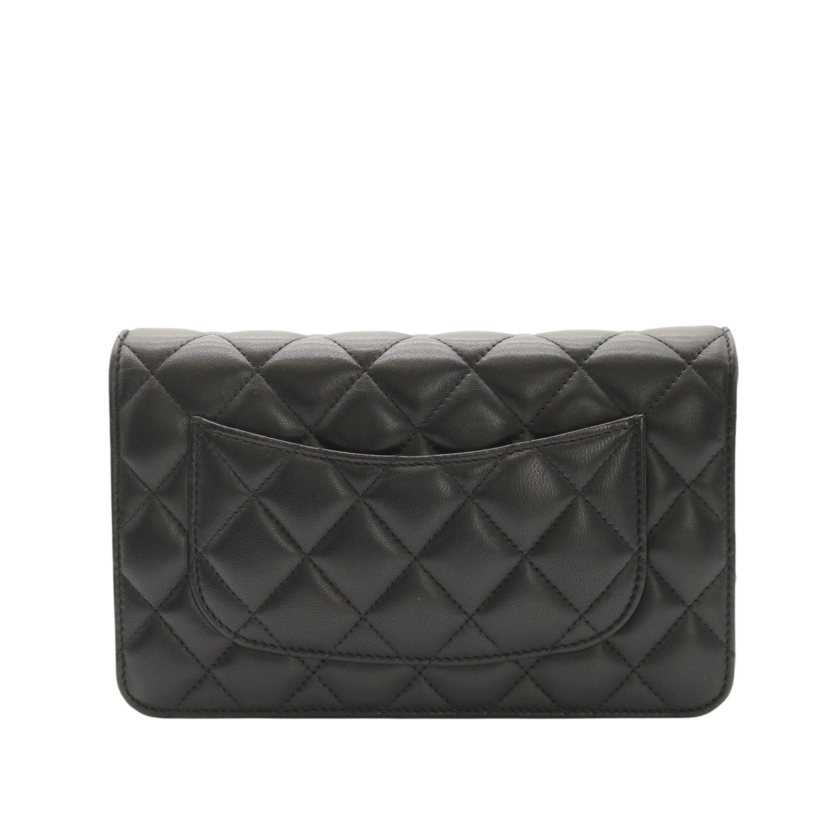 Matelasse Chain Shoulder Bag Black