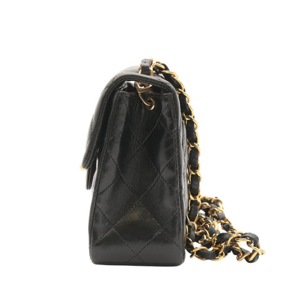Matelasse Chain Shoulder Bag Black