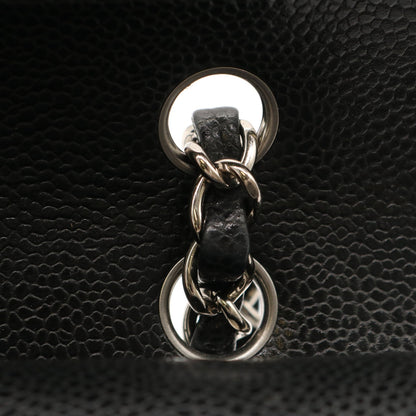 Matelasse Double Flap Chain Shoulder Bag Black