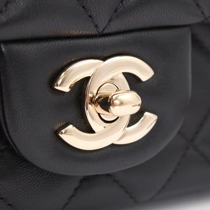 Mini Matelasse Chain Shoulder Bag Black