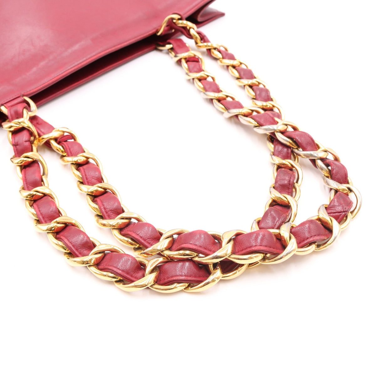 Chain Tote Bag Red